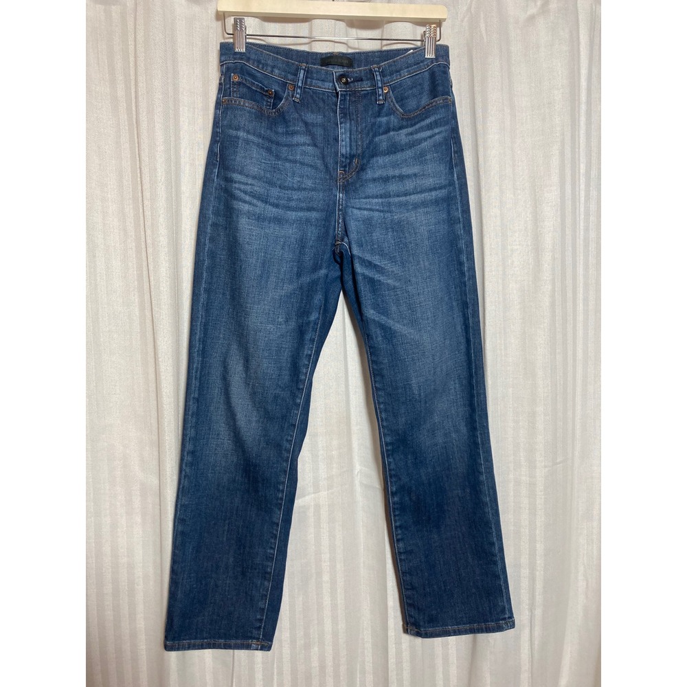 Uniqlo Jeans Womens 26 High Rise Straight Leg Blue Denim Medium Wash Minimalist